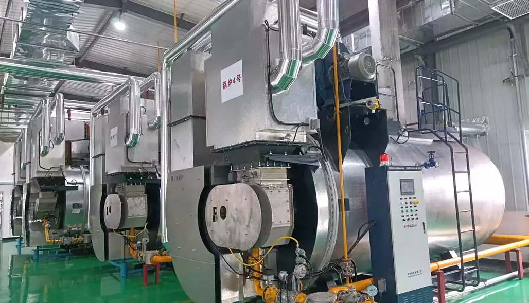 Kazakhstan shrimp farm 0.35MW vertical gas hot water boiler project