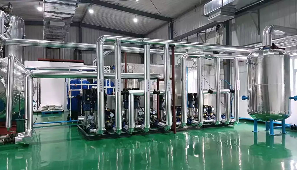Kazakhstan shrimp farm 0.35MW vertical gas hot water boiler project