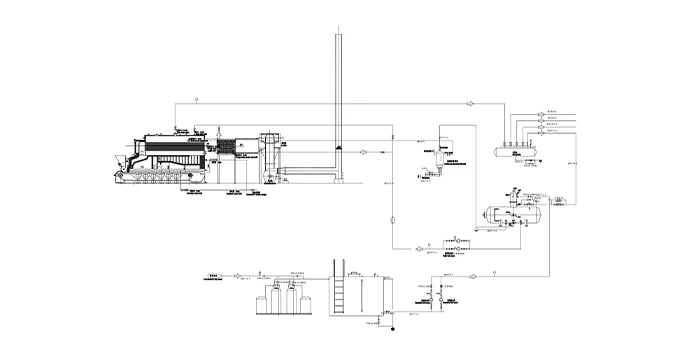 10 ton coal steam boiler system diagram