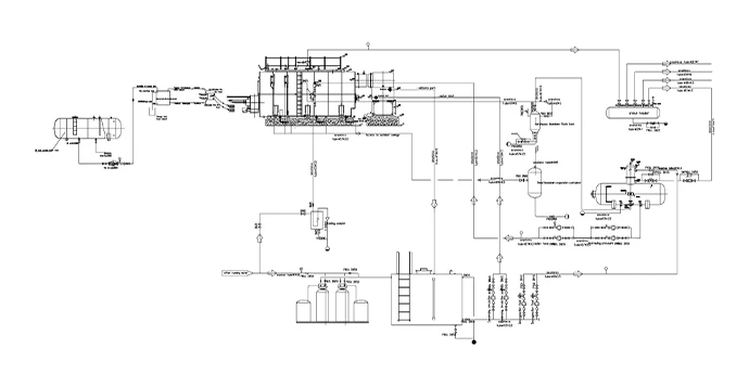 15 ton oil steam boiler system diagram