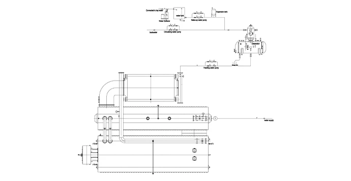 58mw szs hot water boiler system diagram