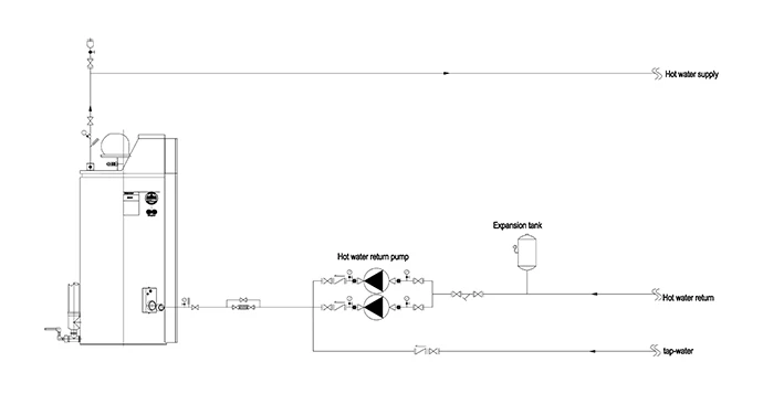 less 0.7mw gas hot water system diagram